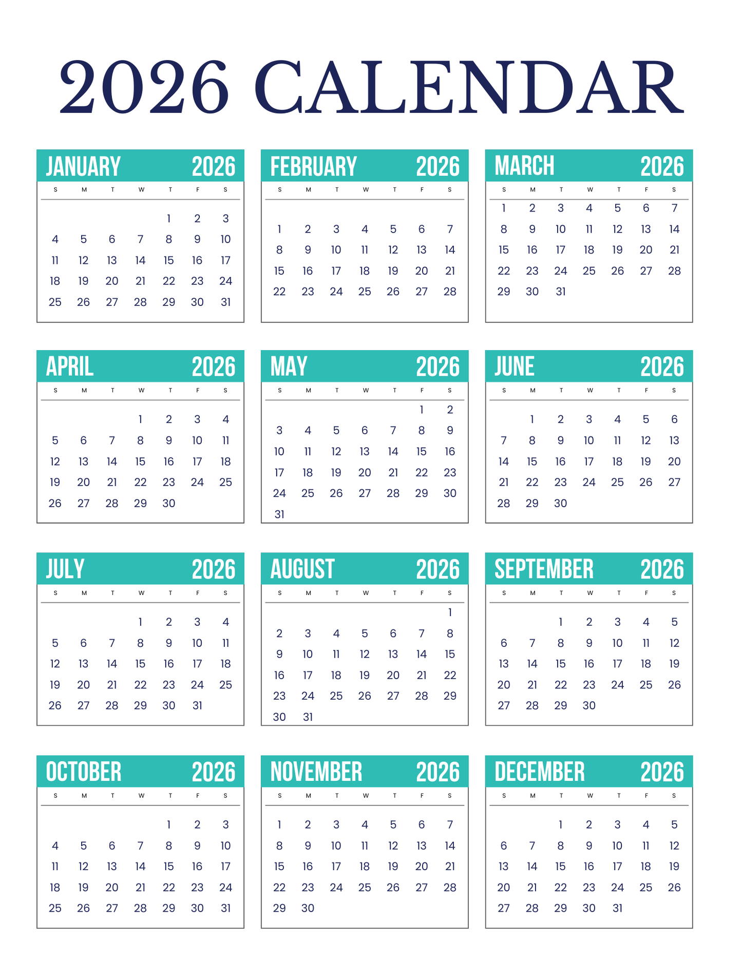 ADHD monthly planner page with calendar, notes and to-do sections
