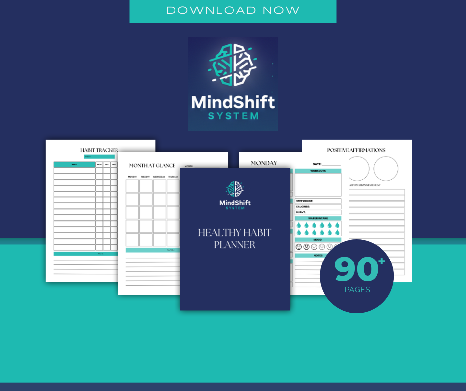Best ADHD planner for adults - MindShift System digital and printable PDF planner cover
